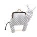 Little silvery grey mule clutch purse