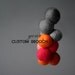 Wool pearl felt brooch - custom made for you - a rainbow of colours - cluster style
