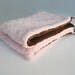 Baby Cuddle Blanket - Pink and Chocolate - Ready to Ship
