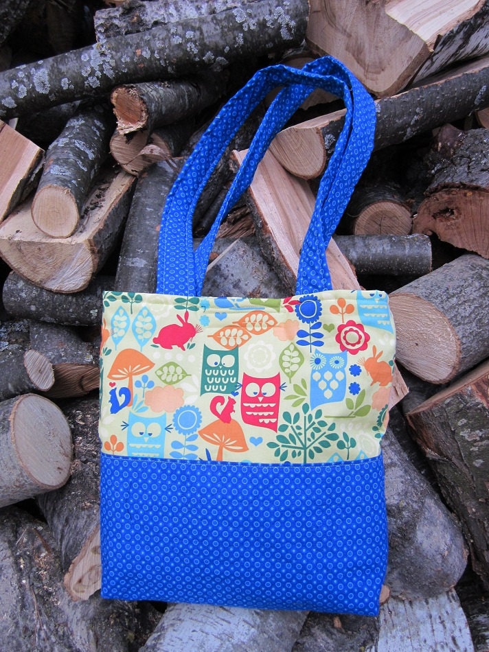 Owl, woodland animals, diaper bag, totebag