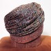 Multicolored metallic turban. 1960's.