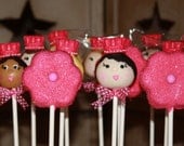 Mom's Killer Cakes & Cookies Original Design Fairy Princess Ballerina Sparkle Flower Wands Cake Pops