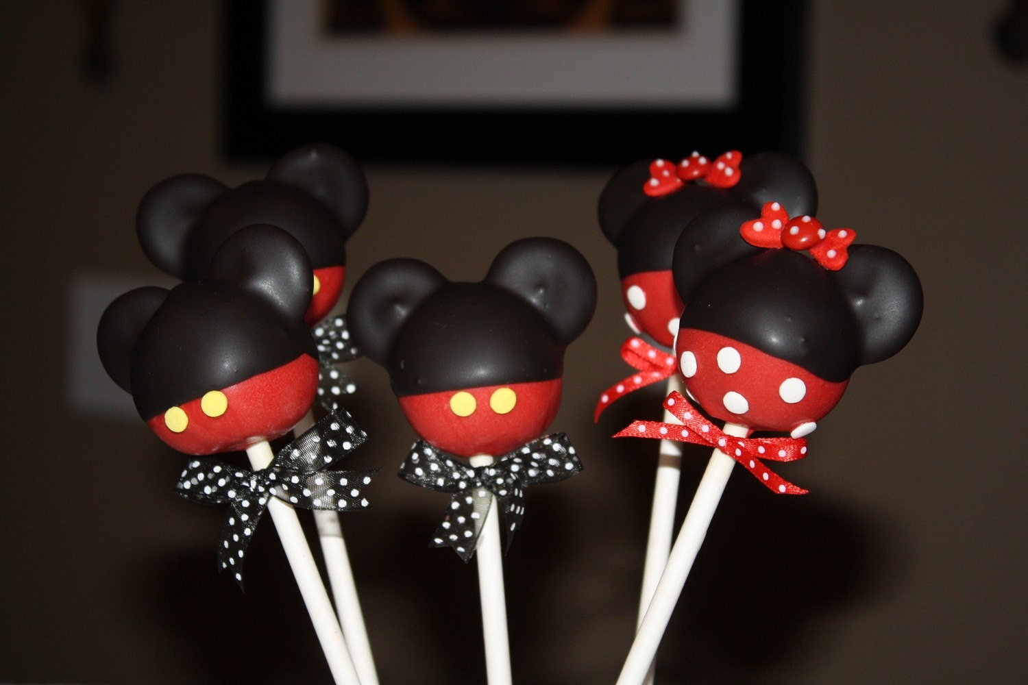 Mom's Killer Cakes & Cookies ORIGINAL DESIGN and FIRST On Etsy Pants and Skirt Mickey and Minnie Mouse Inspired Cake Pops