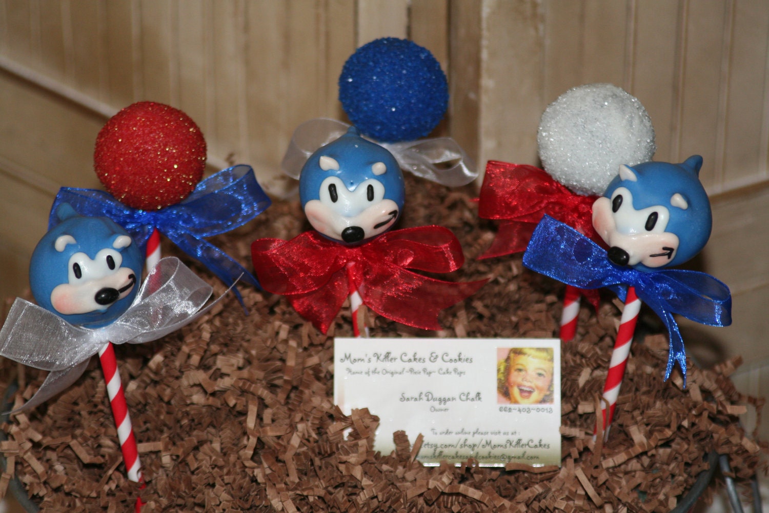 Mom's Killer Cakes & Cookies Sonic the Hedgehog Inspired Cake Pops Il_570xn