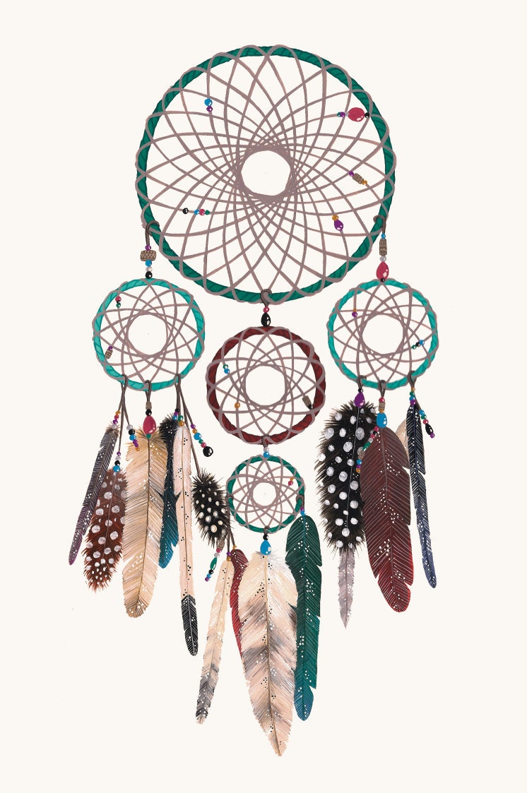 The Peaceful Dreamer- Dreamcatcher print 11x17 inches