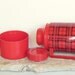 Vintage Red Plaid Thermos