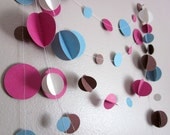 Pink, White, Blue, and Brown Garland - Party Garland - Room Decoration - Widen Your Circle