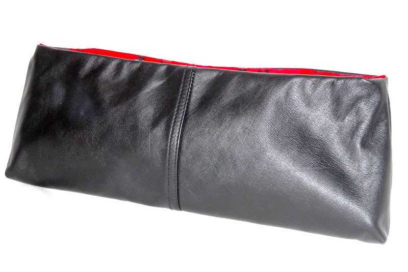 Small Black Leather Clutch