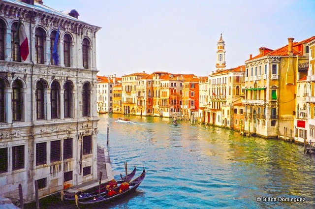 Italian Photography: For Two on the Grand Canal Venice, Italy 8x10 Photograph