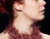 Gorgeous  Burgundy Web Necklace For Her.