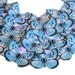 Blue Butterfly Bib Statement Necklace with pearls