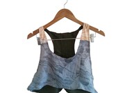80s Silk SailBoat light as Air Crop top M
