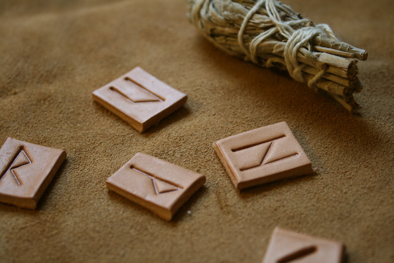 Elder Futhark: Hand Crafted Leather Rune Set