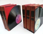 Record Bookends Handmade from 12" Vinyl Records
