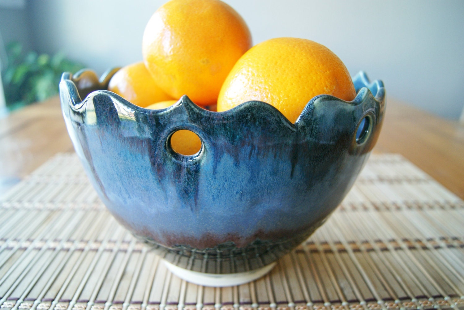 Pottery Serving Bowl, Salad Bowl, Pasta Bowl, Handmade Wheel-Thrown Stoneware by RiverStone Pottery