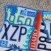 USA Recycled License Plate Map