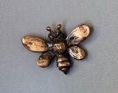Honey Bee  Brooch in silver pewter and copper