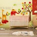 Kids Wall Decal Wall Sticker tree decal - The Land of Animals Modern Zoo Nursery Decal - KK124