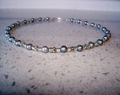 Elegant pewter gray freshwater pearl necklace