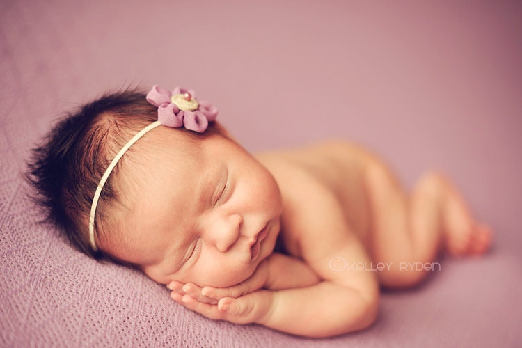 Purple Flower Headband, Baby Headband, Newborn Headband, Baby Flower Headband,  Purple Flower Headband, Purple Headband, Used By Kelly Ryden