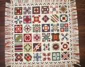 Dollhouse Rug, Patchwork Quilt Design, 1/12 scale miniature