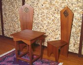 Gothic Table & Chairs, Bistro Set, dollhouse miniature 1/12 scale