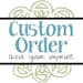 Reserved: Custom Listing for Stevie Hughes