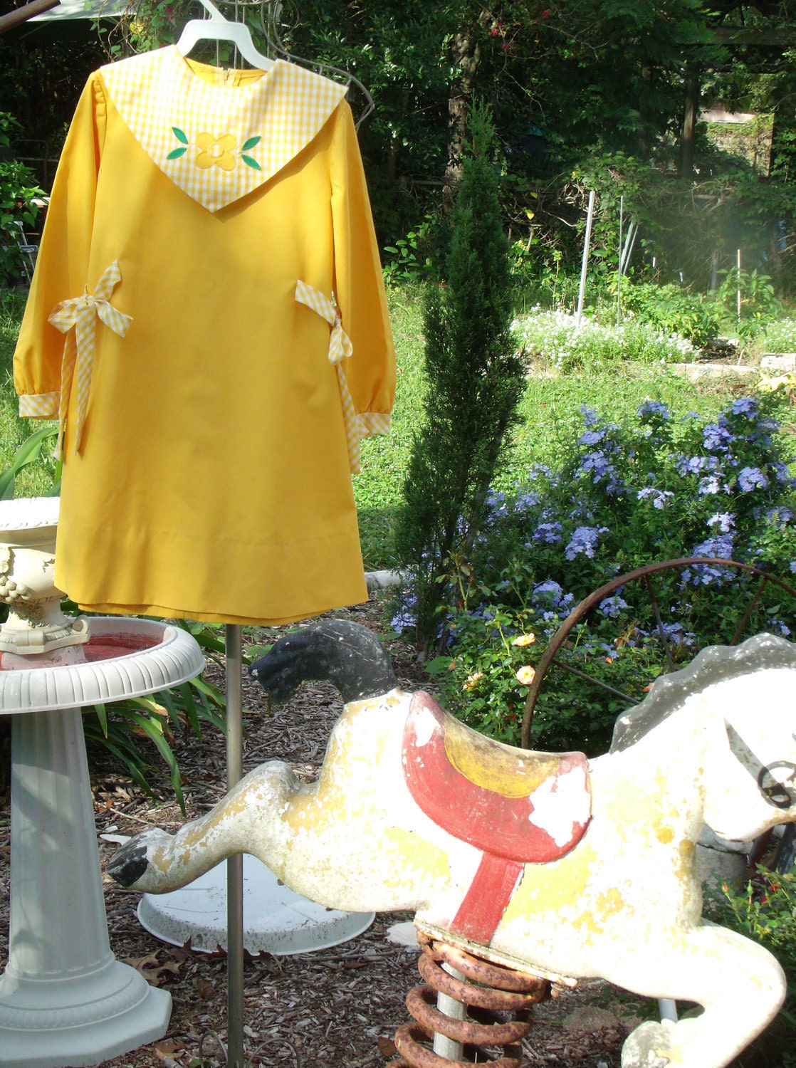 Yellow Girls Vintage Dress Florence Eiseman SIZE 8