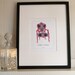 PRINT Wall Art Chair, Louis XV Chair Art PRINT, Illustration Paris Wall Art Poster, French Art Print