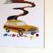 Typography Art Print Illustration, Fun Original Wall Art Print , Retro 'Are We There Yet' Poster Art Print