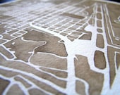 Gunnison Colorado Map Watercolor Original