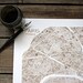Paris France watercolor city map 10x10 ready to frame