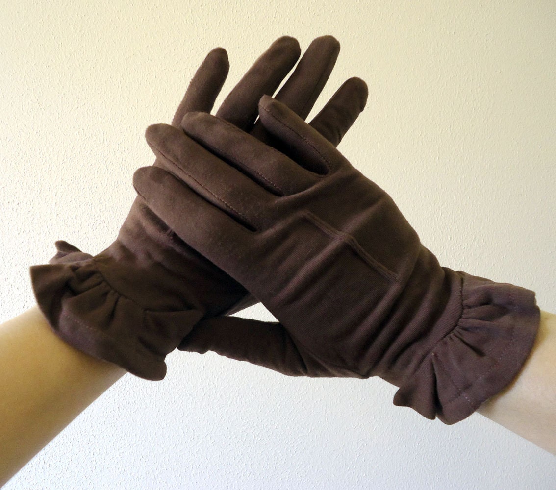 Vintage Gloves Brown Ladies Gloves by Fownes