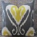 Designer Pillow Cover - 20 x 20 Bansuri Ikat Charcoal