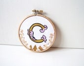 letter C embroidery hoop