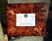 Picture Photo Frame 5x7 Rustic Western Natural Handmade Wood "ROUGH STOCK FRAME"