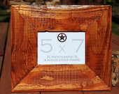 Rustic Home Decor,Western Picture Frame,5x7 Natural Handmade Wood "ROUGH STOCK FRAME"