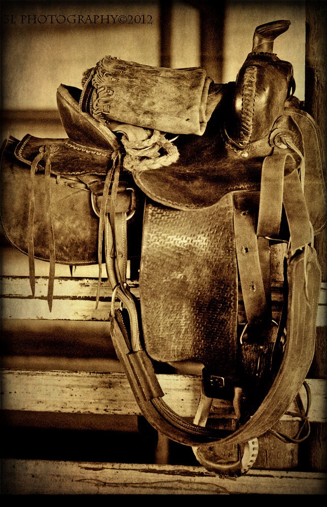 Fine Art Photography Print Leather Rustic Rodeo Western Texas Art Print