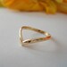 14K Gold Filled Hammered V Ring