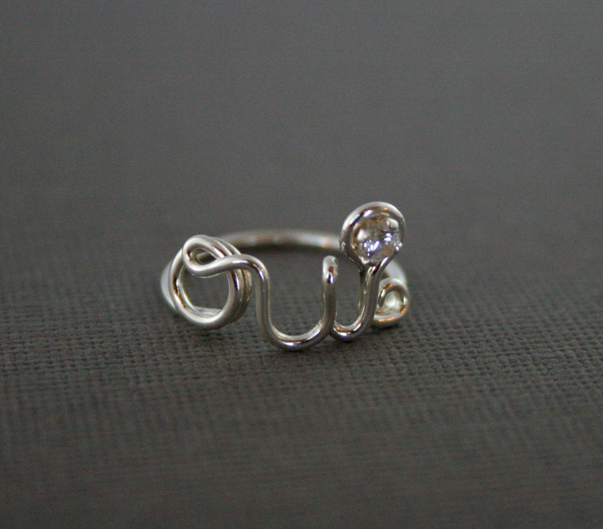 Oui Ring 925 Sterling Silver - with cz