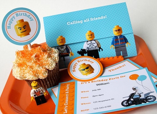 PRINTABLE Lego Birthday Party Pack (editable)