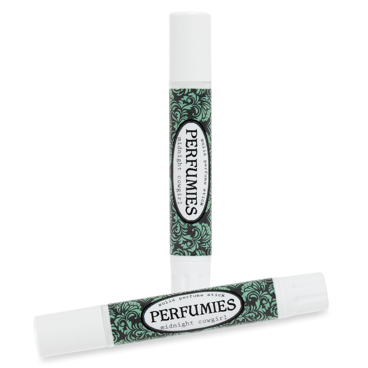 Solid Perfume Stick - MIDNIGHT COWGIRL: Handmade Travel Size Fragrance - All Natural Base - crisp, botanical, ozone, rose