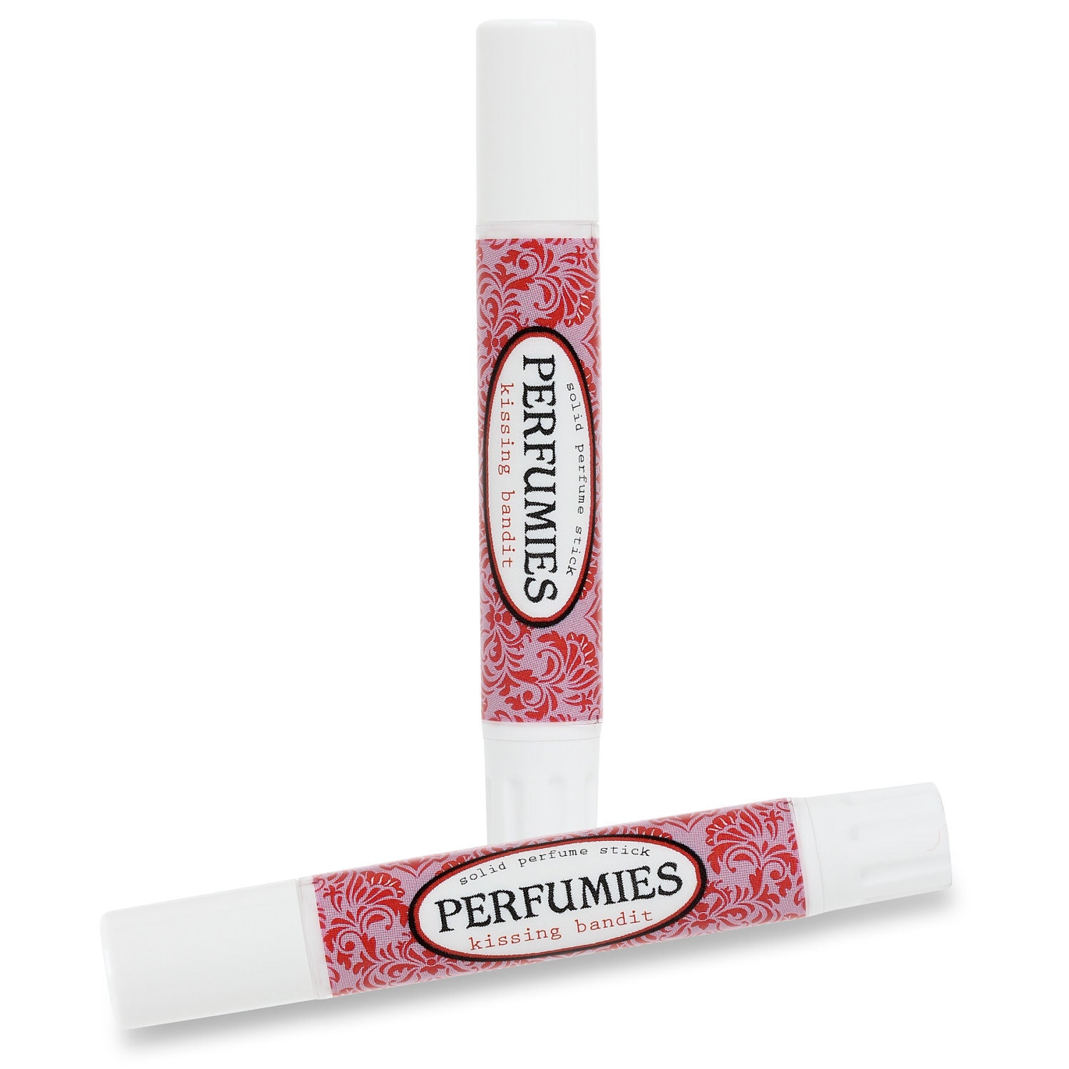 Solid Perfume Stick - KISSING BANDIT: Travel Size Fragrance - plum, black raspberry, amber, peony, vanilla bean, musk, cotton candy