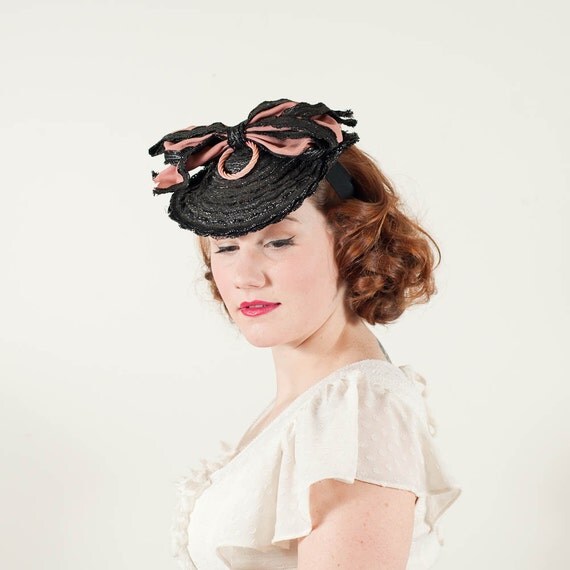 reserved / vintage 1940s hat / tilt hat / Birthday Girl