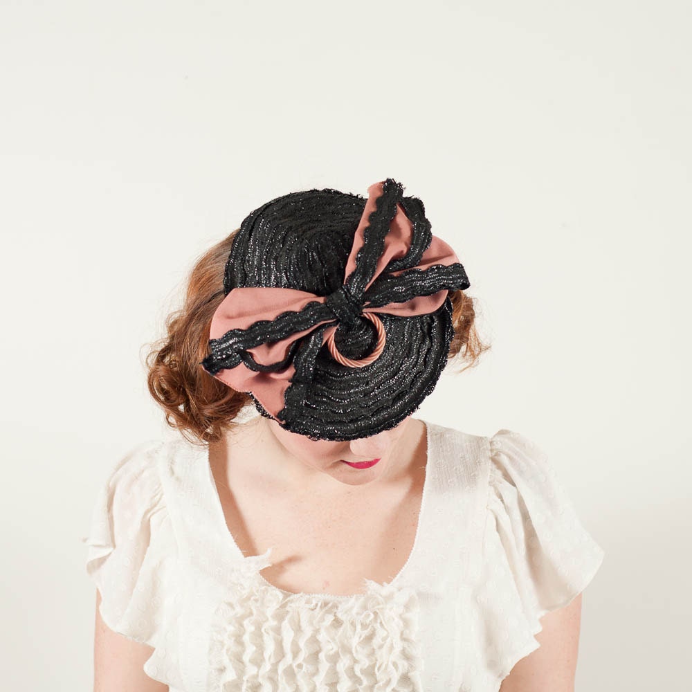 reserved / vintage 1940s hat / tilt hat / Birthday Girl