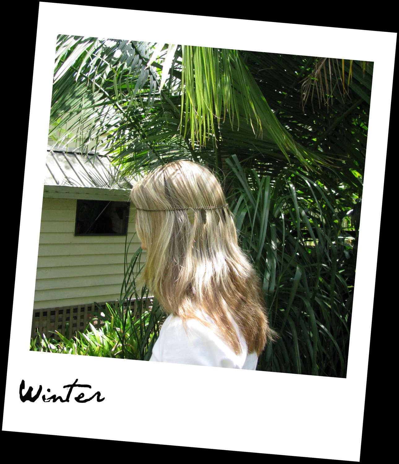 Leaf Headdress Headpiece Headband - 'Winter'