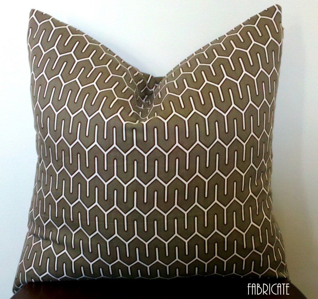 Dwell Studio for Robert Allen- Maze Work Brindle- Pillow Cover