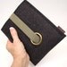 Kindle, e reader, Nook Tablet Wool Felt Case in Anthracite with Elastic and Antigue Gold Eyelet