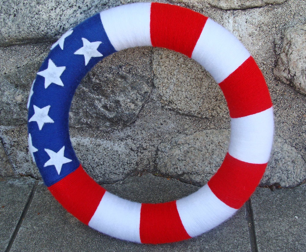 4th of July Wreath. Independence Day Wreath. Memorial Day Wreath.  Flag Wreath. American Flag. (W39)