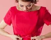 Vintage 1960s Emma Domb Dress Party Bridesmaid Shocking Pink Bridal Fashions
